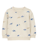 Baby Sea Print Knit Pullover - Cream