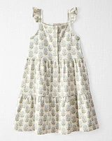 Kid Organic Cotton Floral-Print Dress