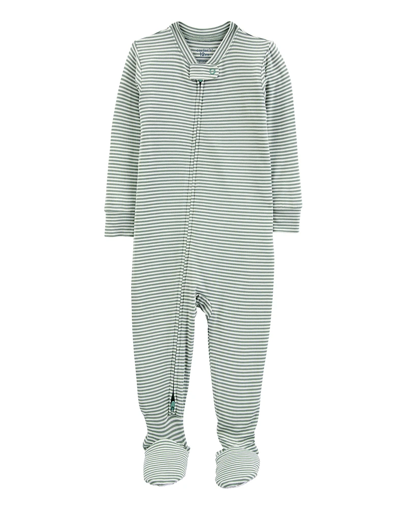 Toddler 1-Piece Striped PurelySoft Footie Pyjamas
