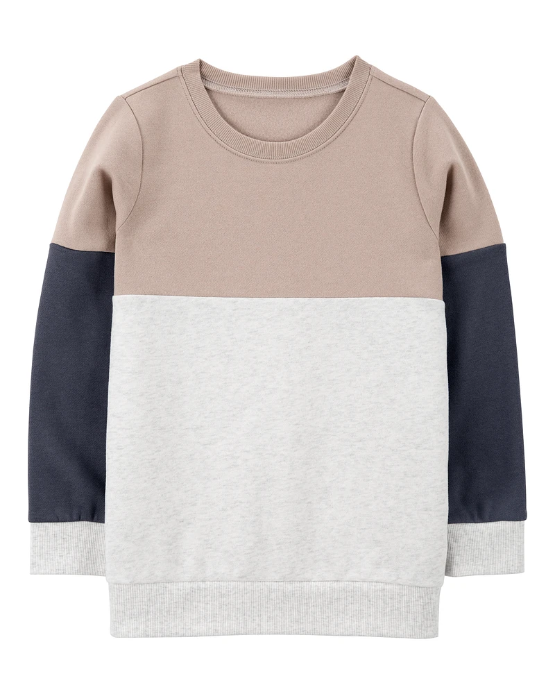 Kid Colourblock Fleece Sweatshirt
