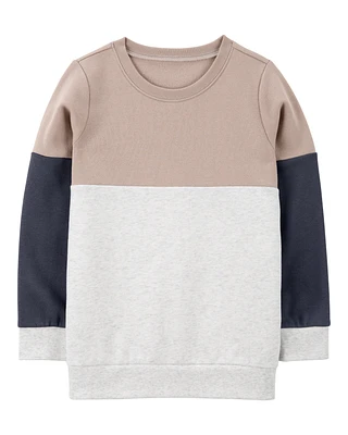 Kid Colourblock Fleece Sweatshirt