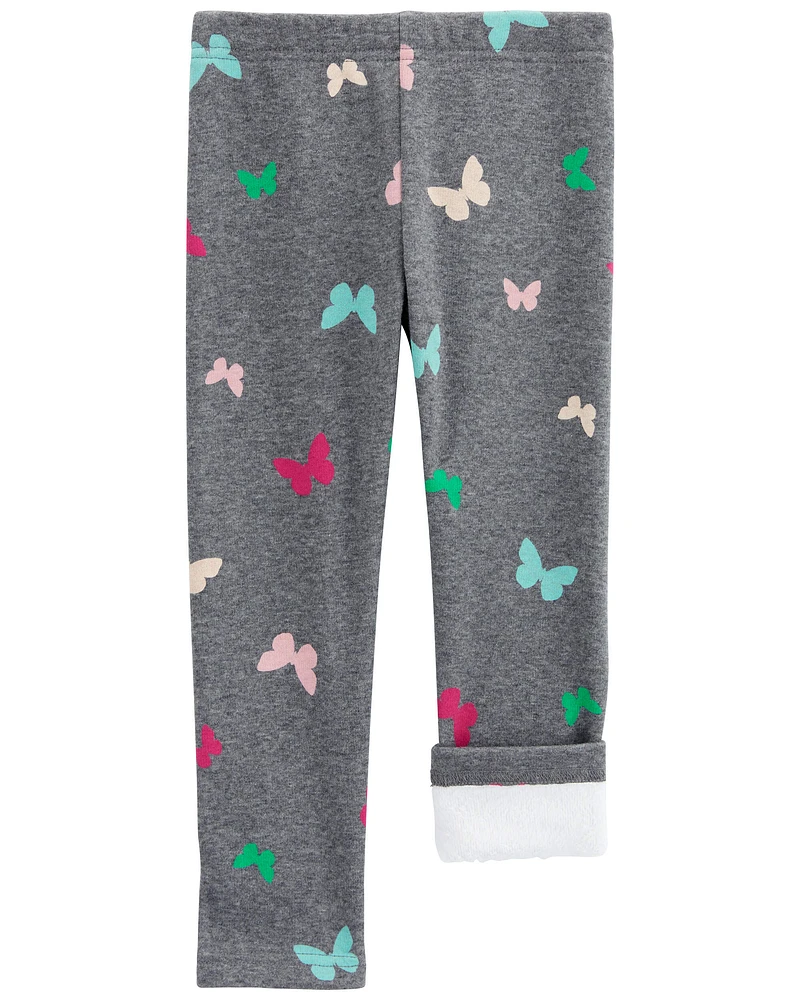 Butterfly Cozy Fleece Leggings