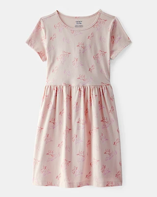Kid Horse Print Dress