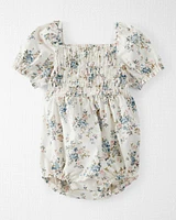 Baby Floral-Print Linen Bubble Made with Organic Cotton