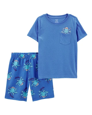 Kid 2-Piece Octopus Print Loose Fit Pyjamas