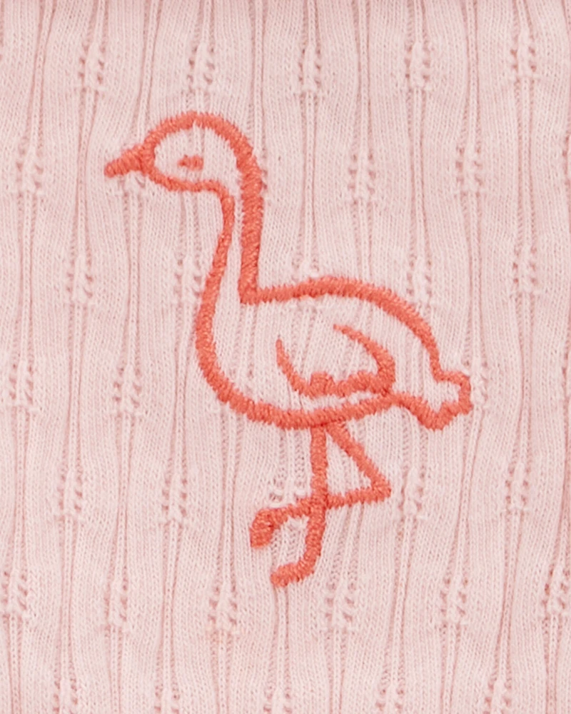 Toddler Flamingo Ribbed Tank Top