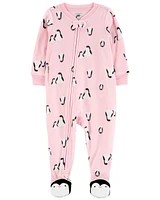 1-Piece Penguin Fleece Footie Pyjamas