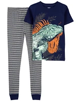 Kid 2-Piece Iguana Cotton Blend Pyjamas