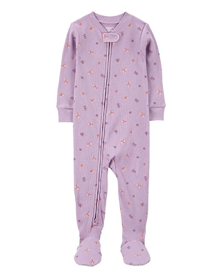 Baby 1-Piece Butterfly Thermal Footie Pyjamas