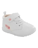 Every Step® First Walker Floral High-Top Sneakers - White