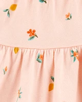 Peach Sleeveless Cotton Dress