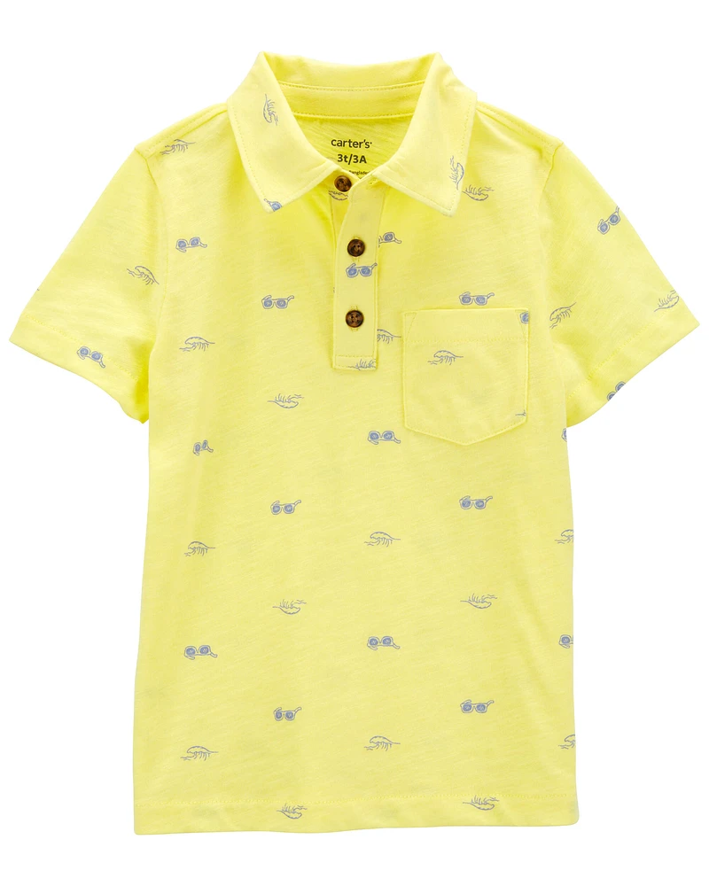 Toddler Sunglasses Print Polo Shirt