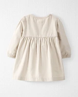 Baby Organic Cotton Corduroy Pocket Dress Toasted Wheat