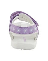 Every Step® First Walker Floral Sandals - Purple/White