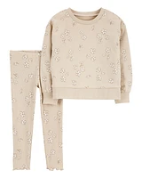 Toddler 2-Piece Floral Pullover & Stretch Legging Set