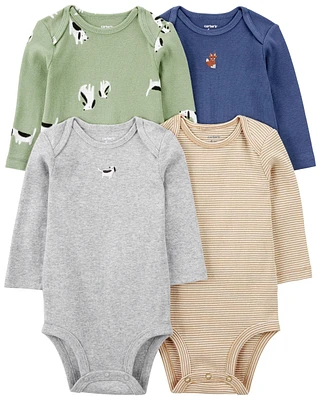 4-Pack Long-Sleeve Bodysuits