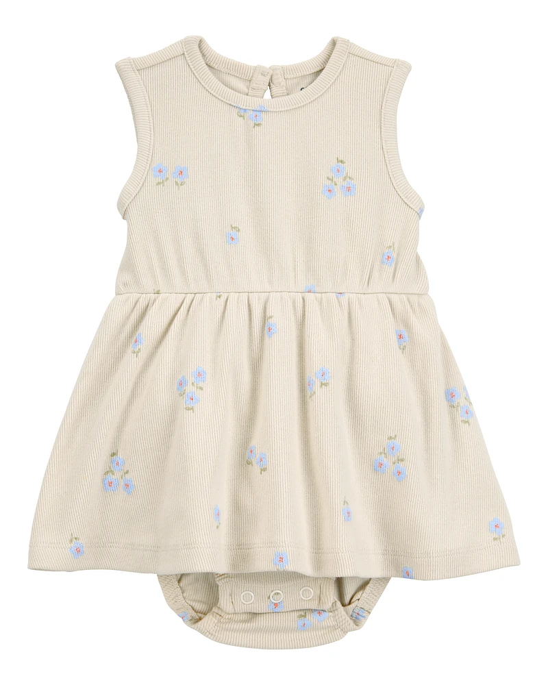 Baby Floral Sunsuit - Ivory
