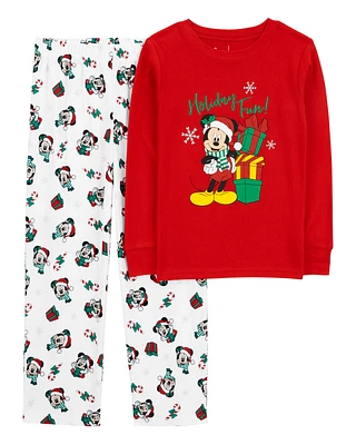 Kid 2-Piece Christmas Mickey Cotton & Fleece Pyjamas