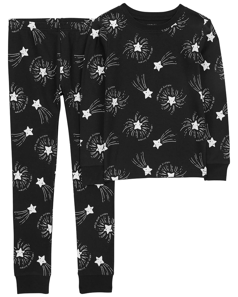 2-Piece New Years 100% Snug Fit Cotton Pyjamas