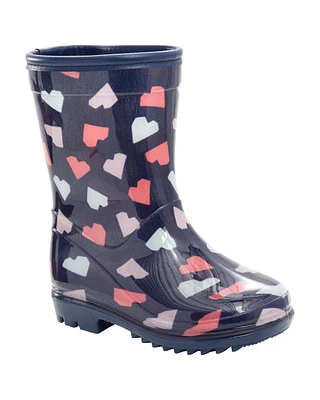 Toddler Heart Print Rain Boots