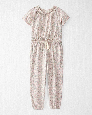 Kid Organic Cotton Floral-Print Jumpsuit