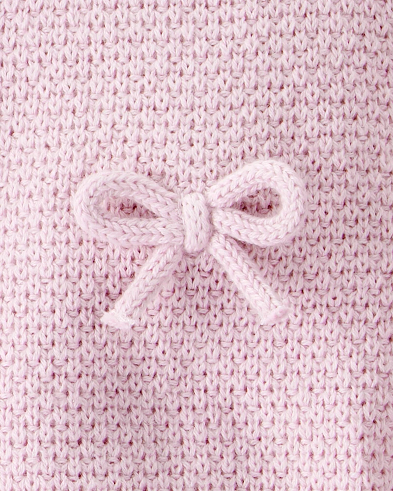 Baby 2-Piece Organic Cotton Bow Sweater Knit Set