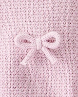 Baby 2-Piece Organic Cotton Bow Sweater Knit Set