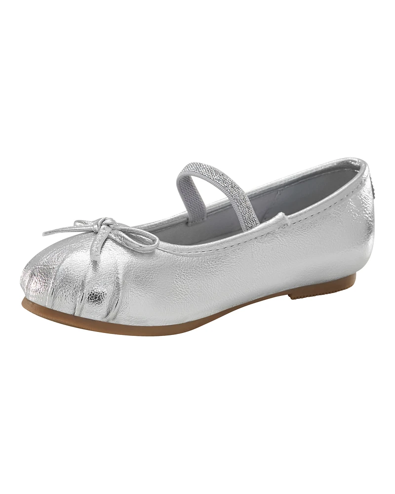 Toddler Ballet Slippers - Silver