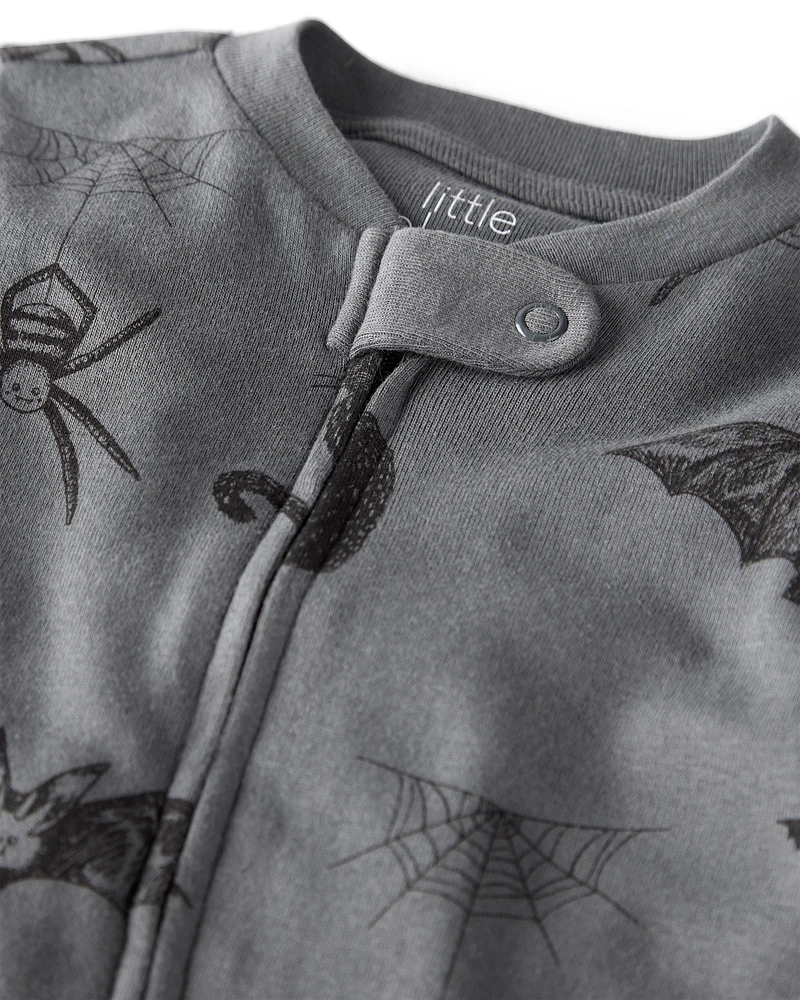 Baby Organic Cotton Sleep & Play Pyjamas Spooky Creatures Print