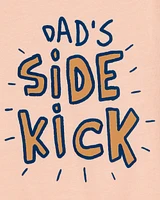 Toddler Dad's Side Kick Short-Sleeve Graphic Tee - Orange