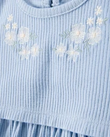 Baby 2-Piece Bodysuit Dress & Cardigan Set
