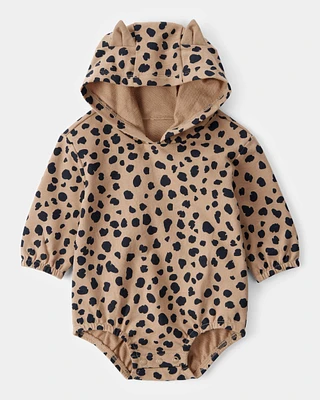 Baby Leopard 1-Piece Hooded Bubble
