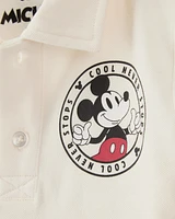2-Piece Mickey Mouse Polo Shirt & Short Set - Heather/Red
