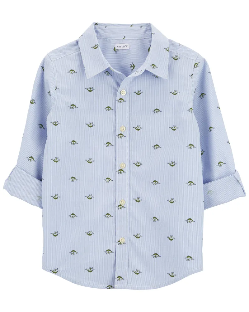 Dinosaur Button-Front Shirt