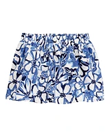 Baby Floral Linen Look-alike Pull-On Skort - Blue