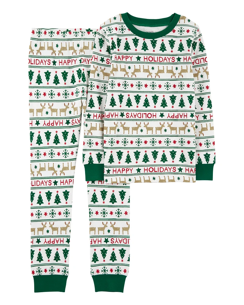 Kid 2-Piece Fair Isle 100% Snug Fit Cotton Pyjamas