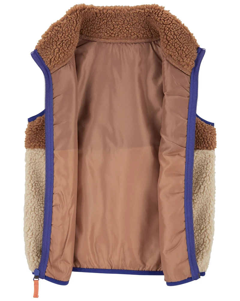 Kid Zip-Up Sherpa Vest