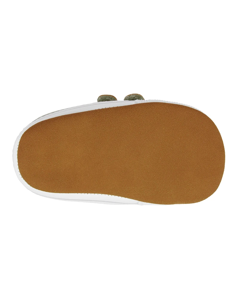 Baby Dinosaur Slip-On Shoes - Olive