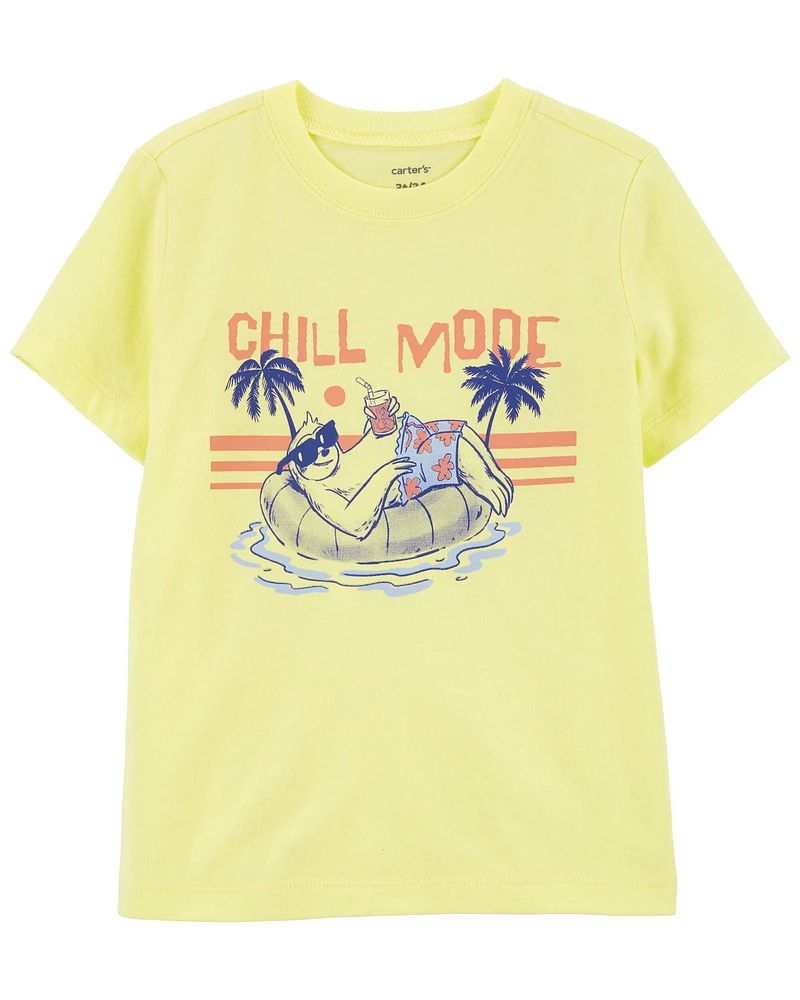 Toddler Sloth Chill Vibes Graphic Tee