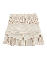 Kid Cherry Print Skort - Ivory