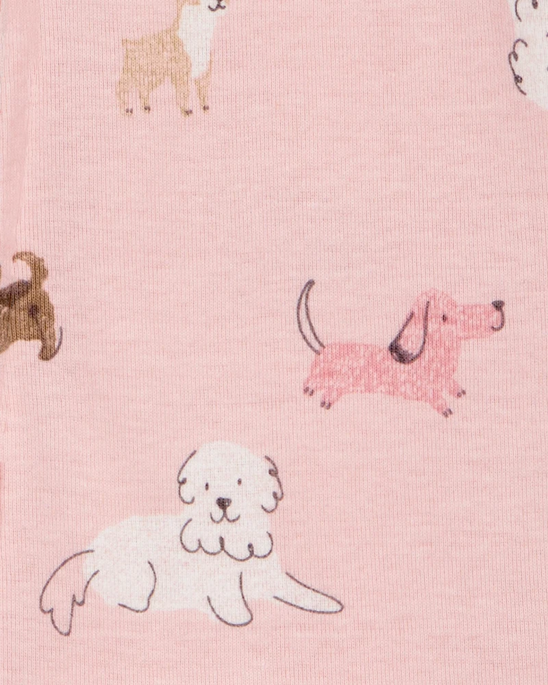 Baby Girl 1-Piece Dog 100% Snug Fit Cotton Footie Pyjamas