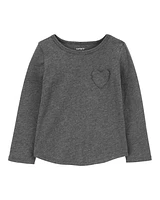 Toddler Heart Long-Sleeve Jersey Tee