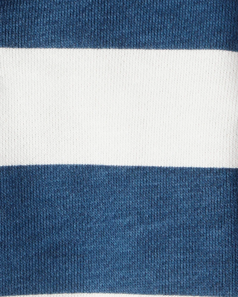 Baby Organic Cotton Henley Top Stripes