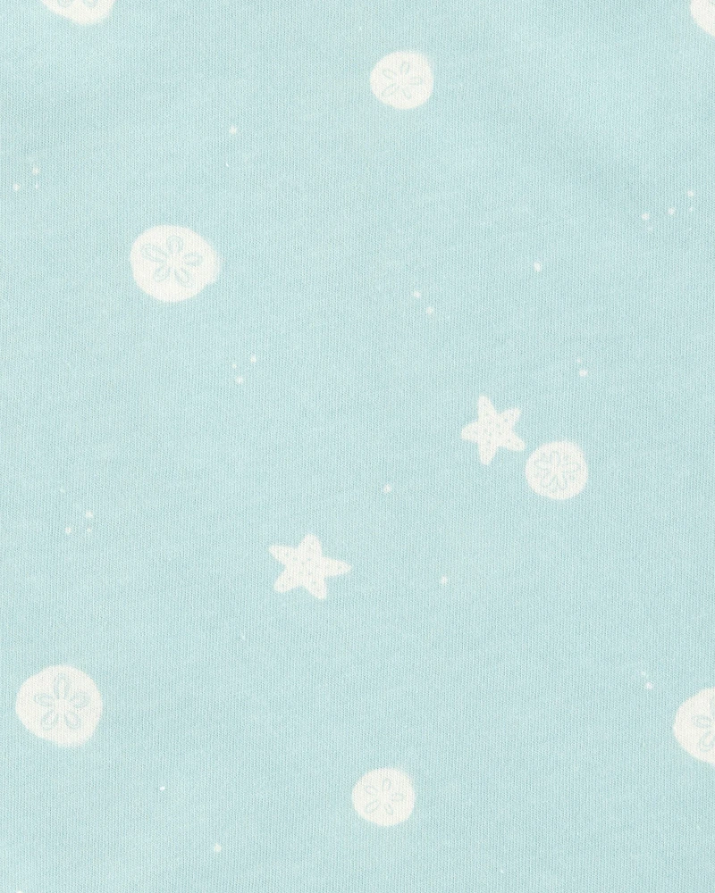 Baby Seashell Print Tank Top - Blue