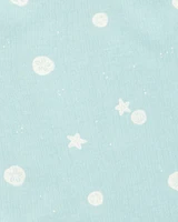 Baby Seashell Print Tank Top - Blue