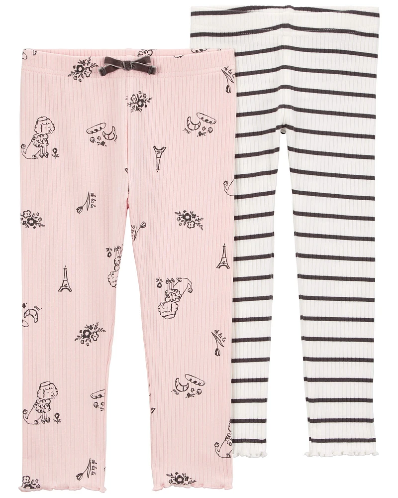 Toddler 2-Pack Printed Leggings Set