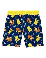 Kid Pokémon™ Pikachu Swim Trunks - Navy/Yellow