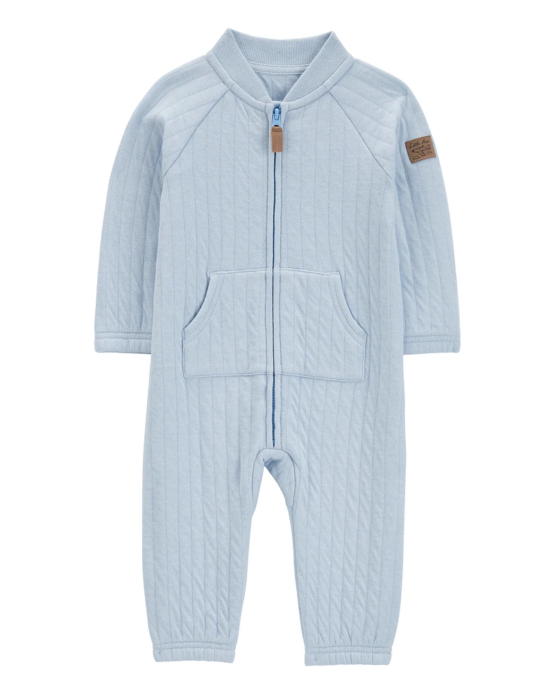 Baby Zip-Up Doubleknit Jumpsuit