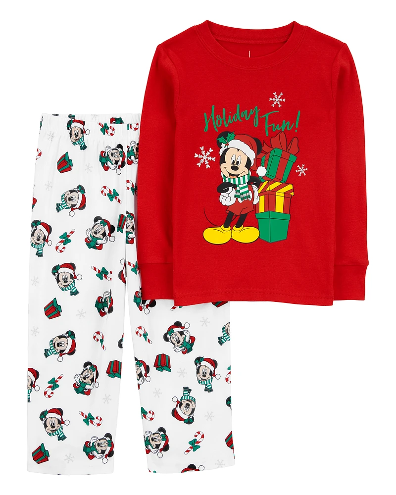 Toddler 2-Piece Christmas Mickey Cotton Pyjamas