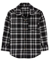 Plaid Twill Button-Down Shirt